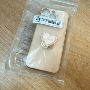 미개봉 새상품 ) 아이폰 15 Pro 핑크 하트 핑거톡 케이스 이미지