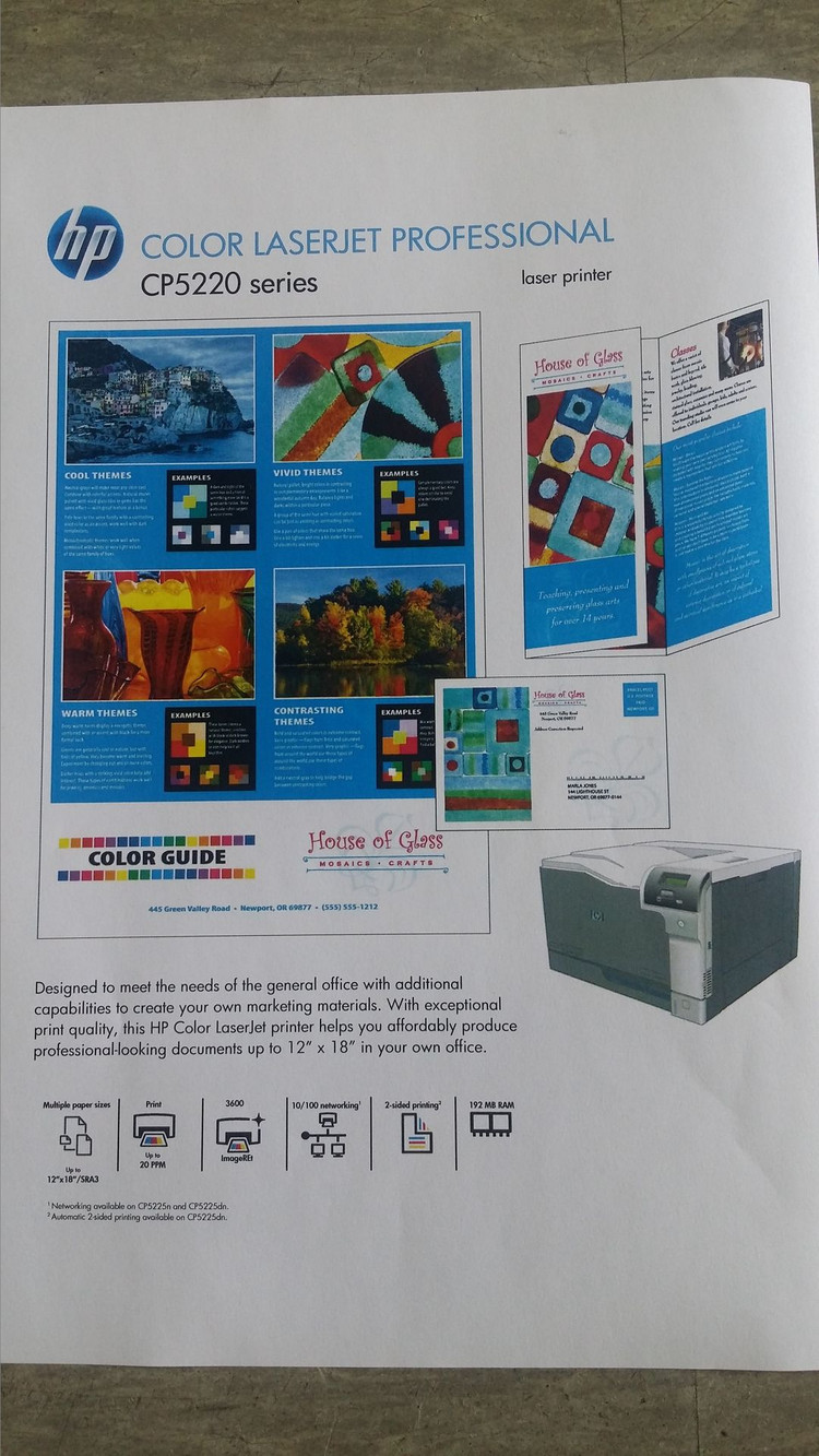 HP CP5225 A3 컬러 레이저 프린터, 사용카운터: 500매--2