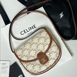 [정품] 셀린느 베사체 트리옹프 캔버스 & 카프스킨 미니 탄