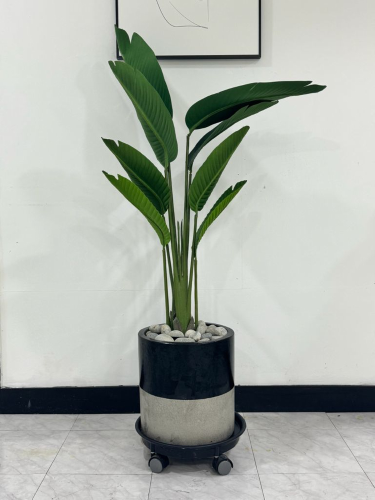 극락조 조화 대형 화분--1