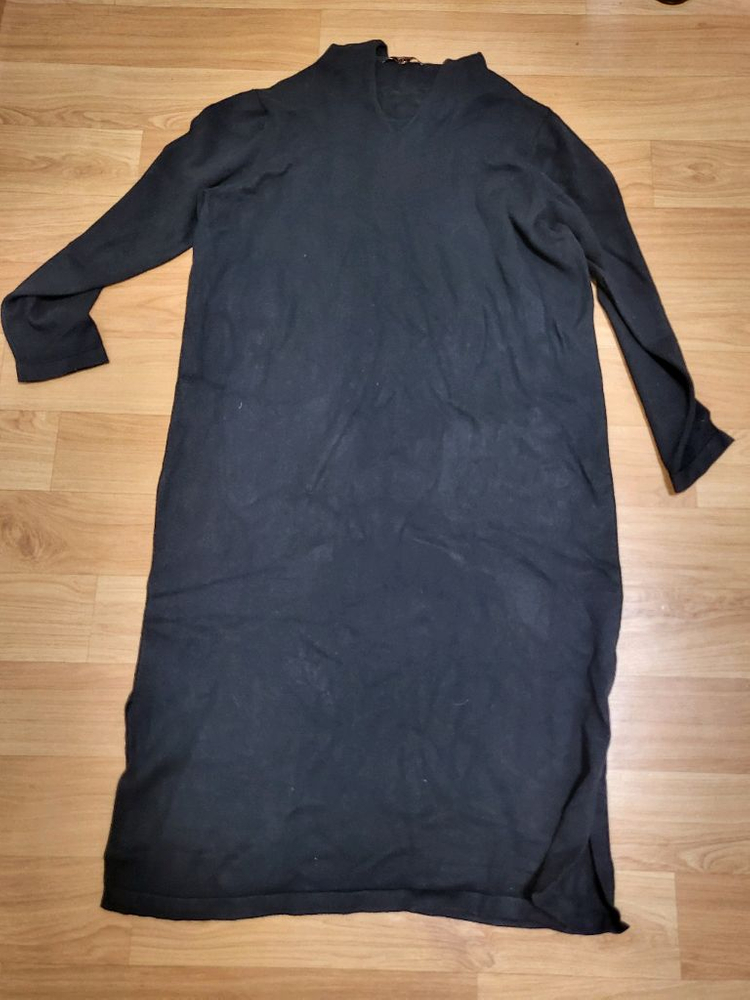 GGPX 후드 롱 니트 원피스--3