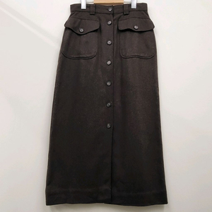 이태리 베네통 브라운 스커트