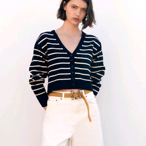 자라 스트라이프 니트가디건