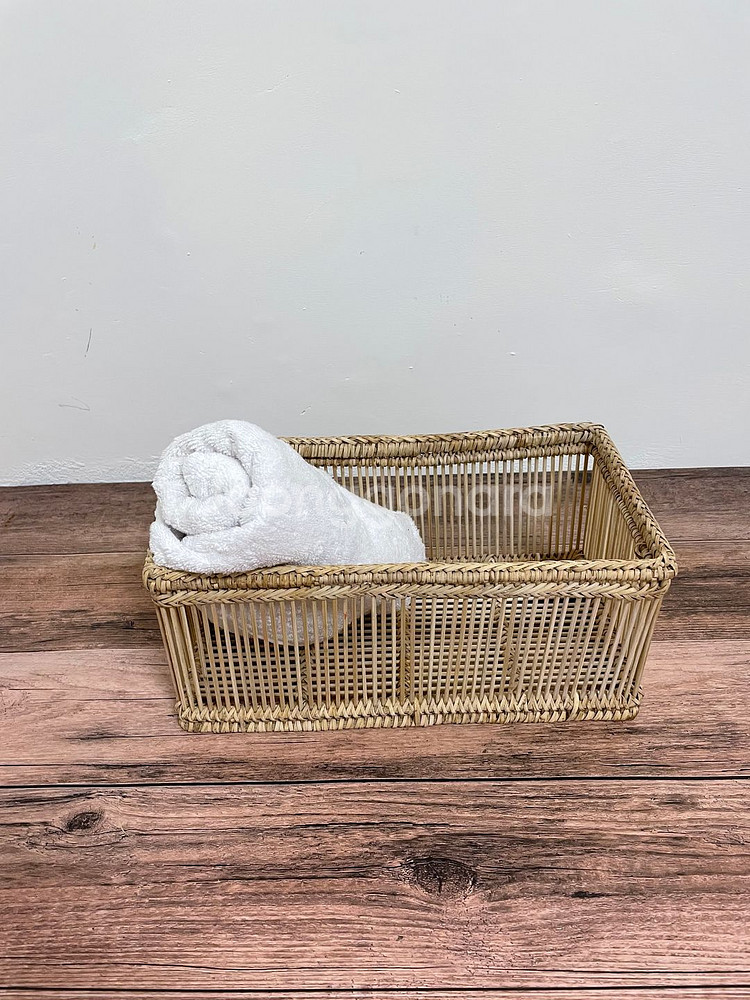라탄 바구니 수납함 대나무바구니 새제품--1