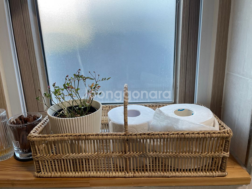 라탄 손잡이 수납바구니 3사이즈 세트 새상품--3