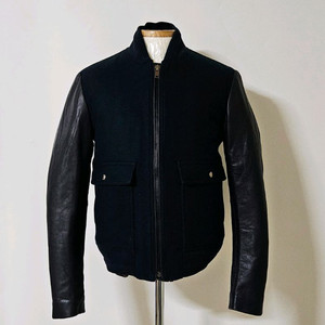 95)플랙진 울 소매양가죽배색 내피패딩 자켓점퍼 이미지