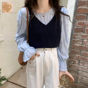 세컨드세컨 레이어드 니트 골지 나시 브이넥 뷔스티에 / 크림치즈마켓 베이델리 피터앤웬디 메이비베이비 아뜨랑스 케이