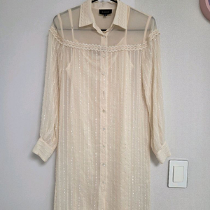 블랑쇼 레이스 셔츠 원피스