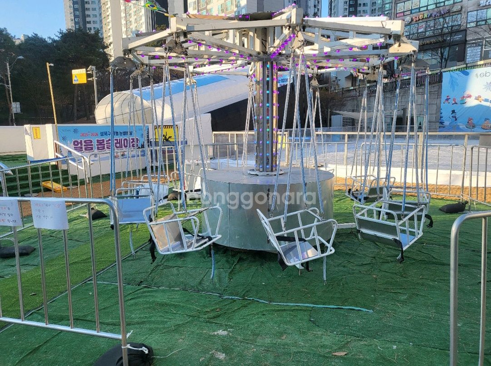 어린이집 유치원 무궤도 기차, 회전그네, 바이킹 놀이기구 대여 이미지