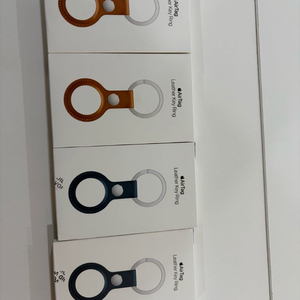 (정품/미개봉)애플 에어태그 가죽케이스 키링 브라운/블루