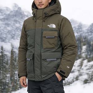노스페이스 남성 히말라야 카키 폴라 거위털 구스다운 패딩자켓 NFJ1DD74(105)