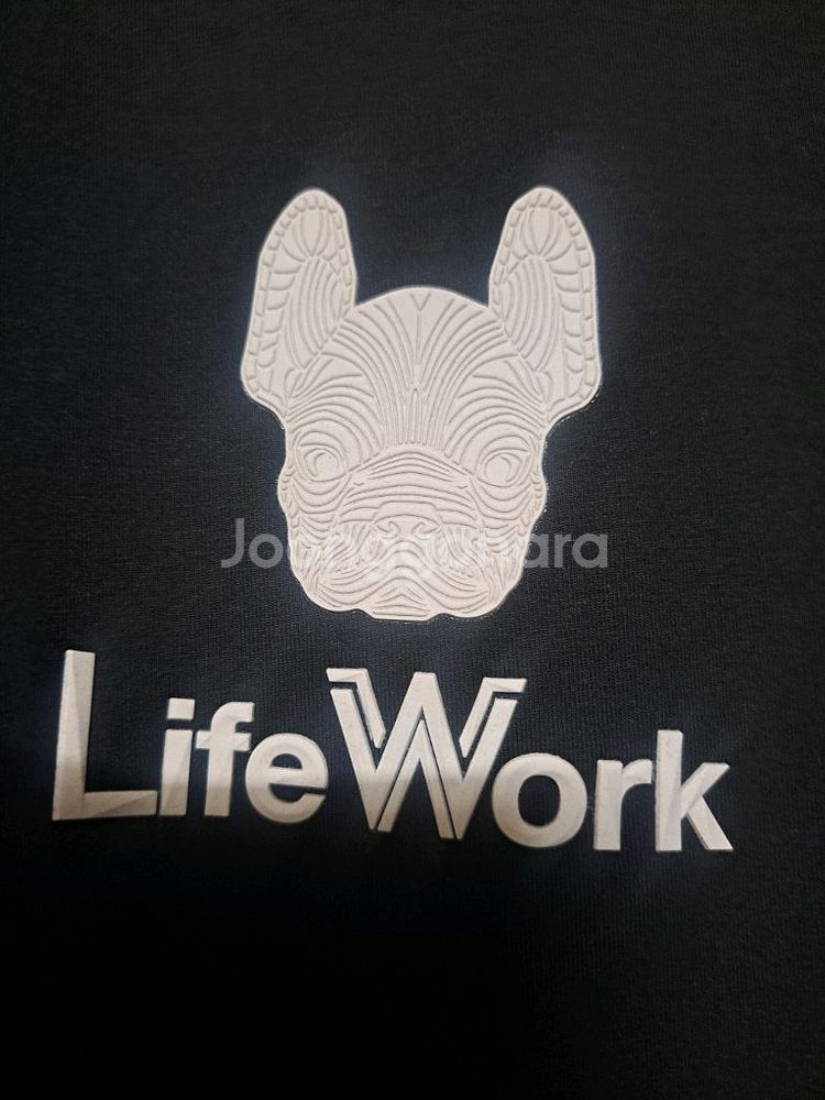 2XL/105)불독 로고 반팔 티셔츠--1