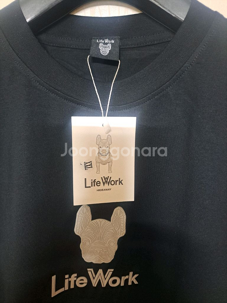 2XL/105)불독 로고 반팔 티셔츠--2