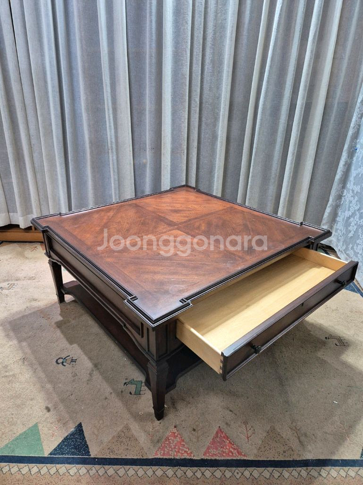 엔틱 스탠리퍼니쳐 2D coffee table--3