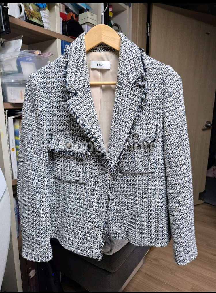 리스트 트위드 자켓 리스트자켓--1