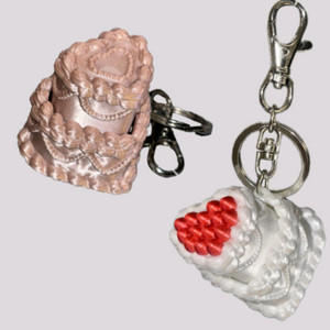 키치마인드 빈티지 케이크 클리커 화이트, 핑크 일괄