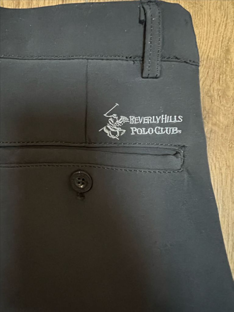 비버리힐스 폴로 클럽 남성 기모 바지 32 차콜--4