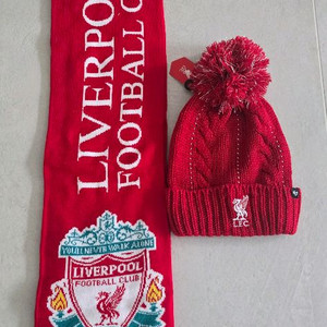 (미개봉(새상품)리버풀 fc 공식 오피셜 머플러 모자 2종 세트