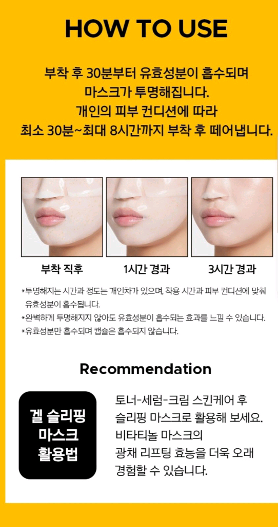 프리메라 비타티놀 세럼 메가샷 겔 마스크 34g 4장--2
