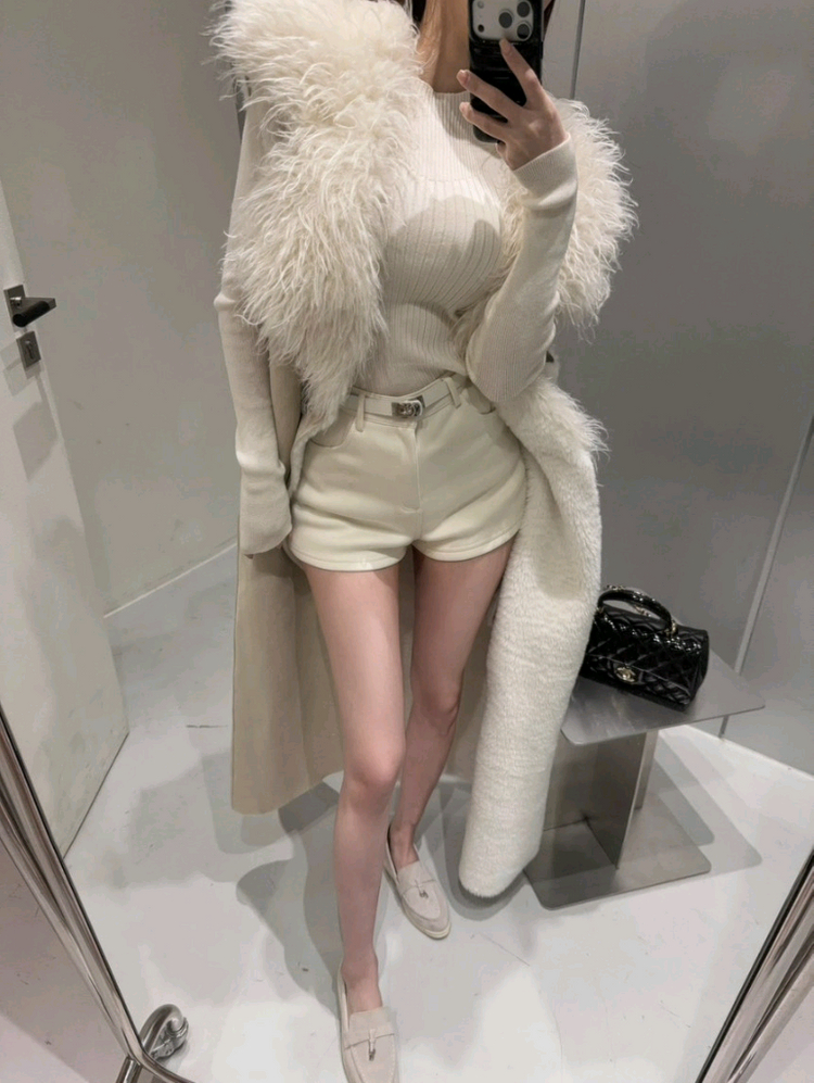 (새상품)온 버클 기모 숏 팬츠 2color 수입의류--5