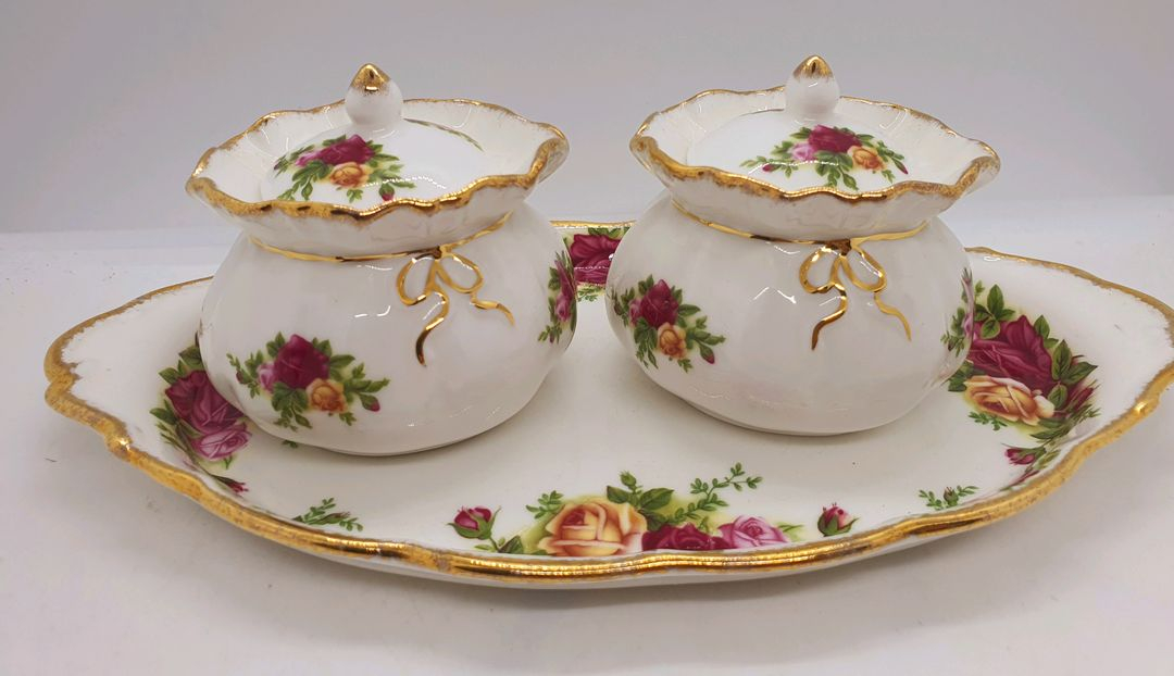 영국 로얄 알버트 황실장미 도로시박스&트레이(개당값--0