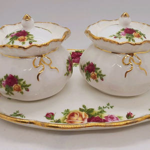 영국 로얄 알버트 황실장미 도로시박스&트레이(개당값