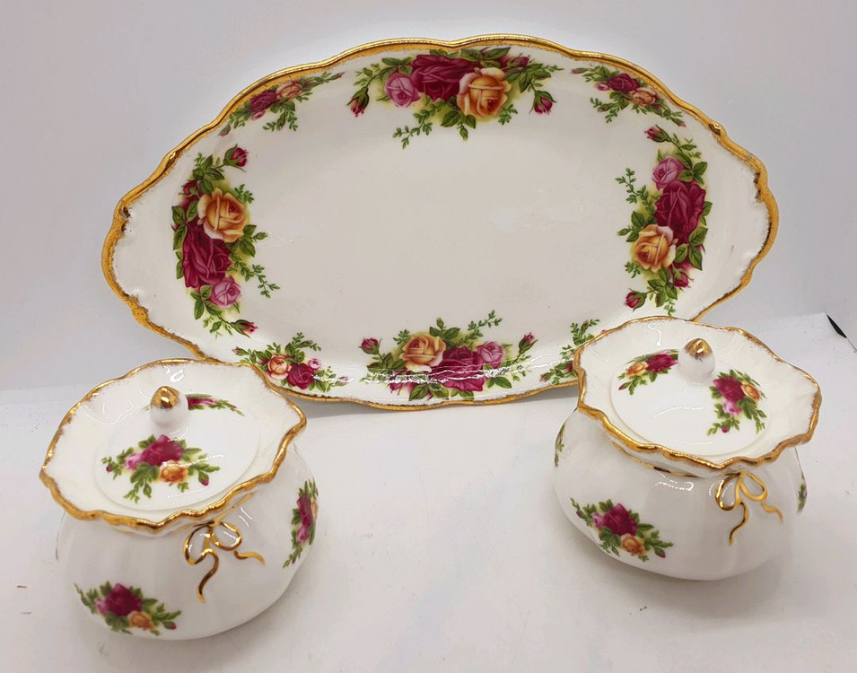 영국 로얄 알버트 황실장미 도로시박스&트레이(개당값--3