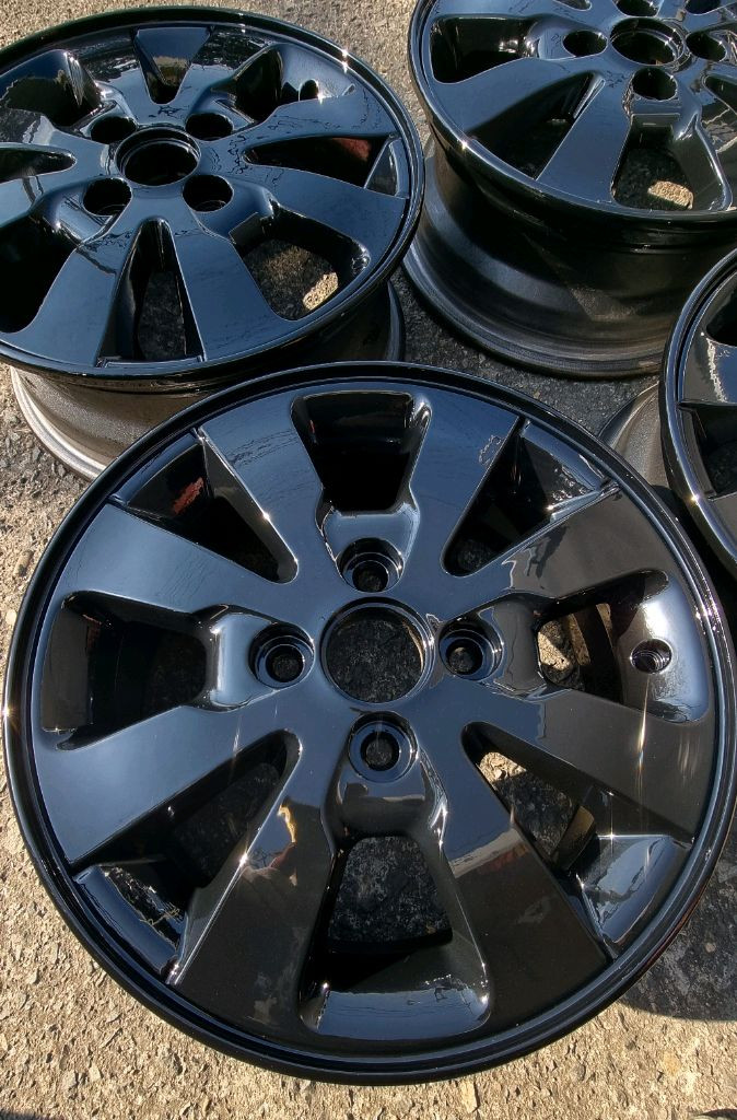 14인치 모닝 순정휠 블랙유광 이미지