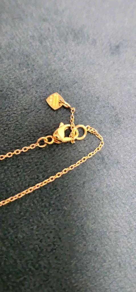 18k 옐로골드 색상 크러쉬 네크리스--6