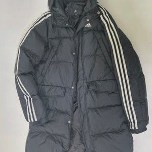 아디다스 삼선 롱패딩 (S) 우모복