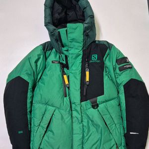 살로몬 그린/블랙 800 구스 다운 대장급 베네통st 패딩