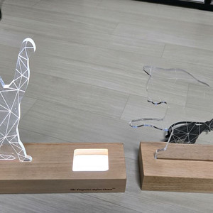 고양이 LED 무드등 2개