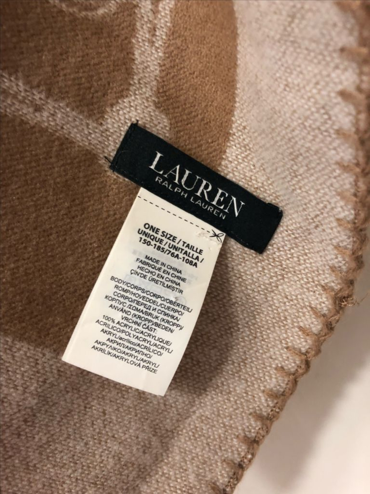 폴로 로렌 랄프로렌 22년 이퀘스트리언 자카드 랩 스카프 양면 대형숄 케이프--6