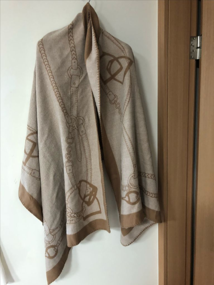 폴로 로렌 랄프로렌 22년 이퀘스트리언 자카드 랩 스카프 양면 대형숄 케이프--7