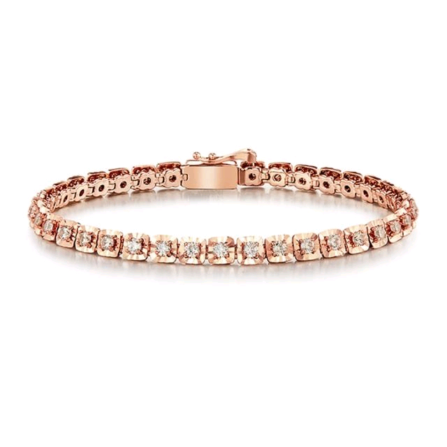 로제도르 14k 루미에 로즈골드 팔찌--5