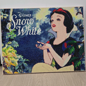 백설공주 보석 십자수 액자