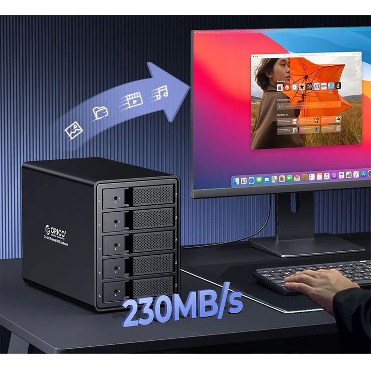 [무료배송] 오리코 5베이 외장하드 케이스--7