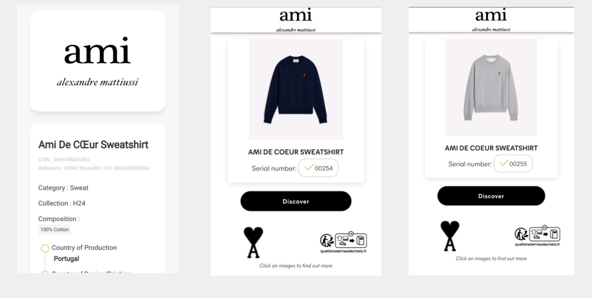 새상품 아미 AMI 맨투맨 스워트 셔츠 이미지