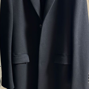 마마가리 울캐시미어 싱글 코트(블랙네이비) 100사이즈 판매합니다 이미지