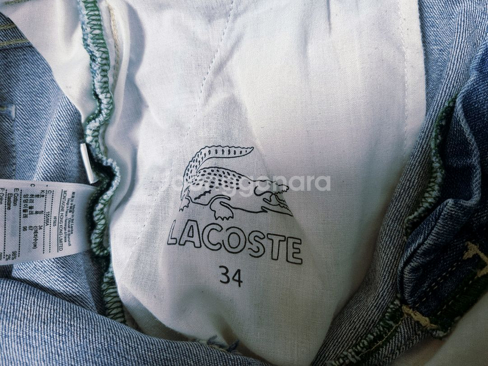 여성 신형케어라벨 라코스테 라코스떼 데님 팬츠 청바지 바지--6