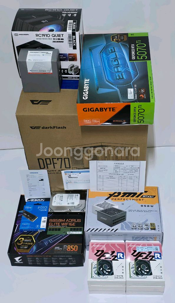 (새제품 블랙)라이젠 9800X3D, RTX5070Ti, 850W GOLD, B850M, 방송 게이밍컴퓨터본체--7