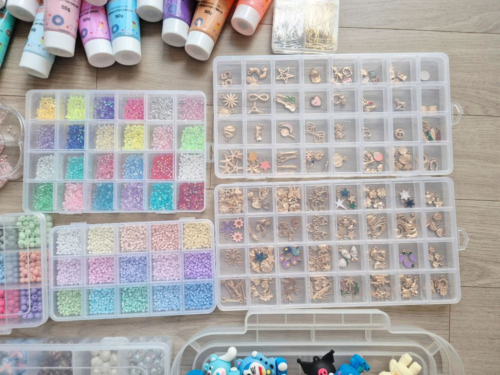 데코덴파츠 키링 비즈 지비츠재료 악세사리 부자재 공예재료--2