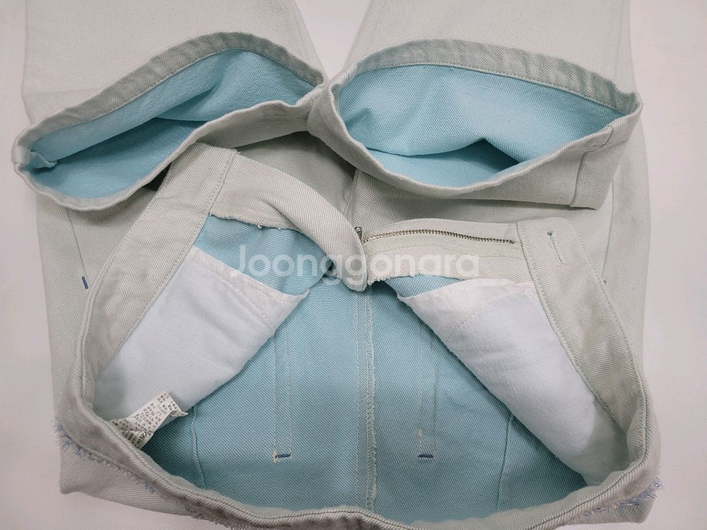 TIME 21SS 한섬 타임 와이드핏 데님 청바지 / 여 64 민트 연청--7