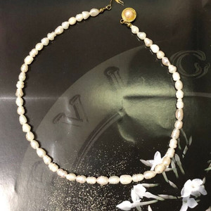 새제품) 못난이 진주목걸이