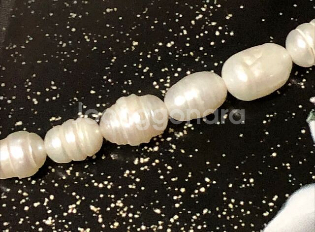 새제품) 못난이 진주목걸이--2