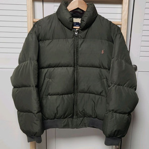 폴로 랄프로렌 카키 푸퍼 패딩 자켓