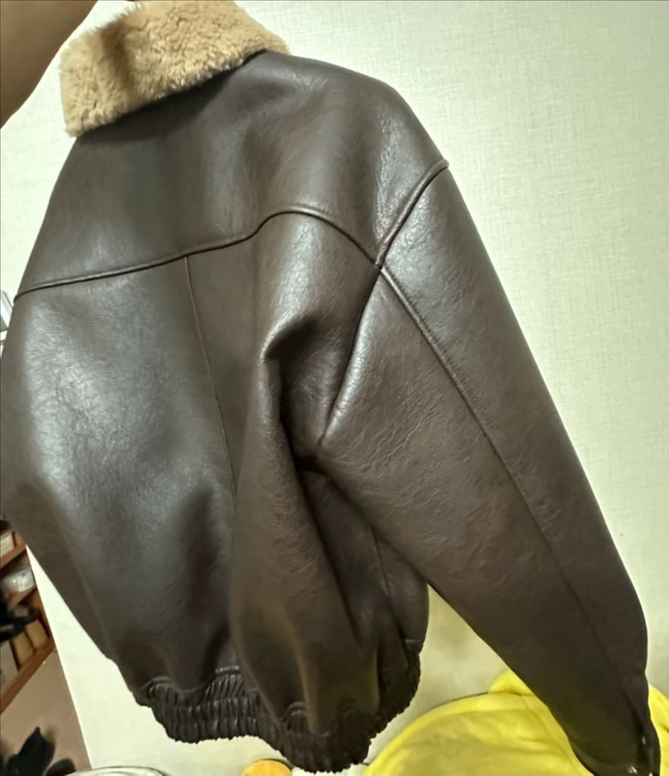 스페로네 A-2 워싱 레더 무스탕 자켓 브라운 M 이미지