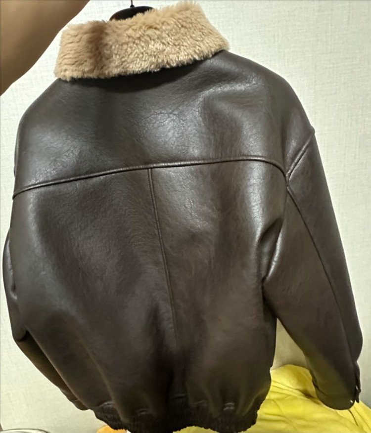 스페로네 A-2 워싱 레더 무스탕 자켓 브라운 M 이미지