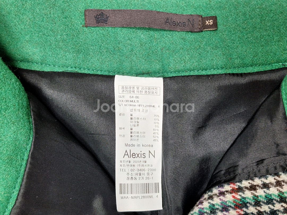 제시뉴욕 울체크 5부팬츠 XS사이즈--2