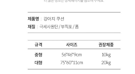 강아지 침대 쿠션 새상품 중형 대형중 선택 하세요--3